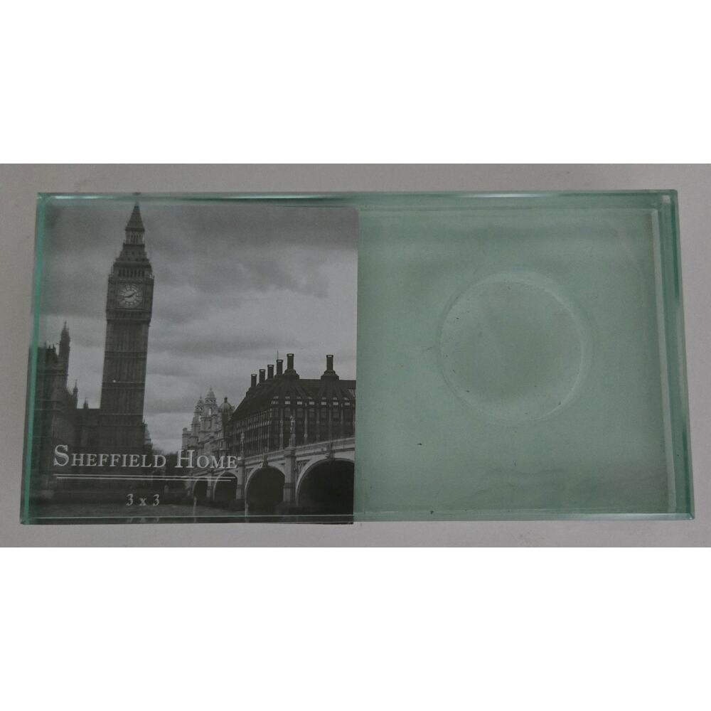 Sheffield Home Glass Tealight Candle and 3x3 Picture Holder